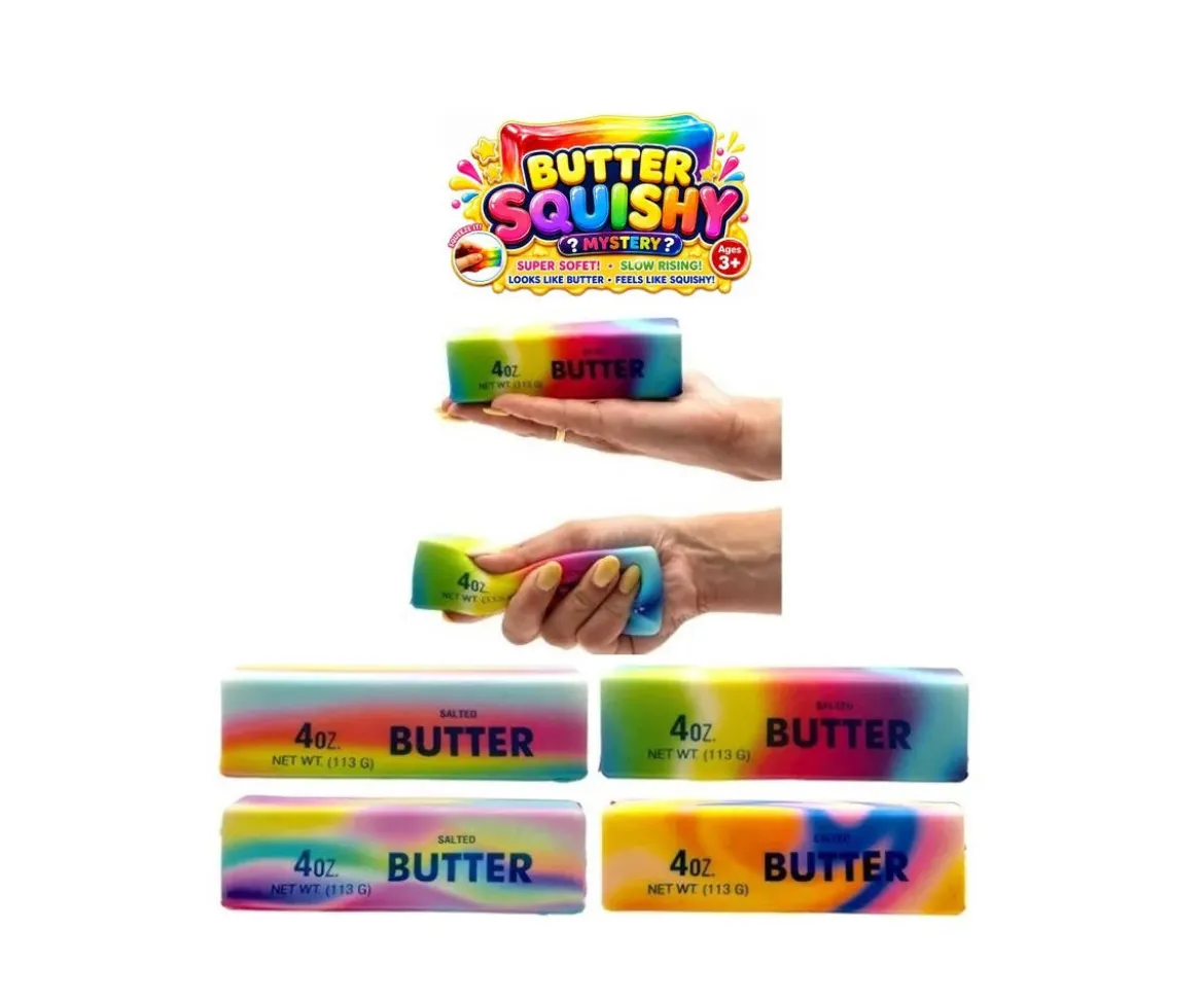 Squishy Butter Squeezy Puristeltava Voi Sateenkaari