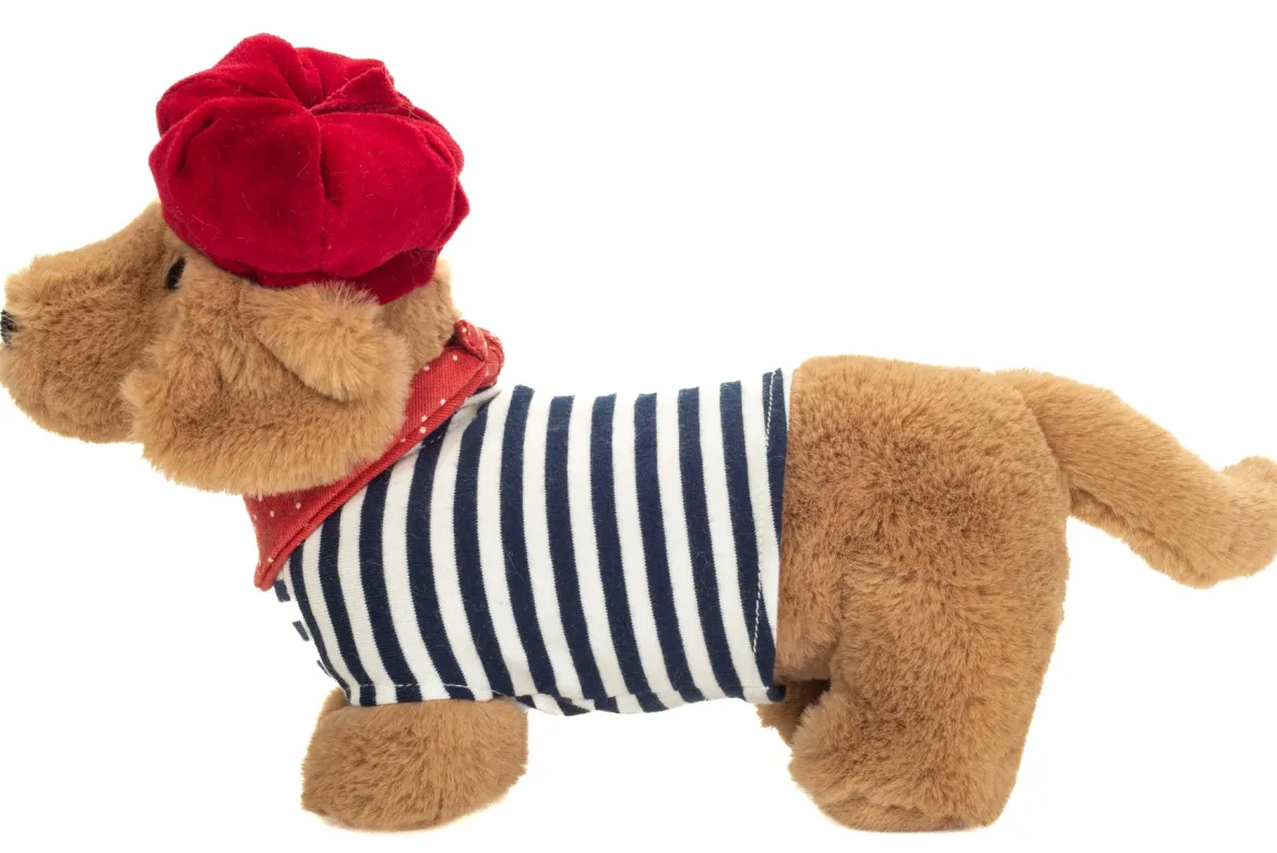 Teddy Hermann Mäyräkoira Pehmolelu Asusteilla 26 cm (Raidallinen)
