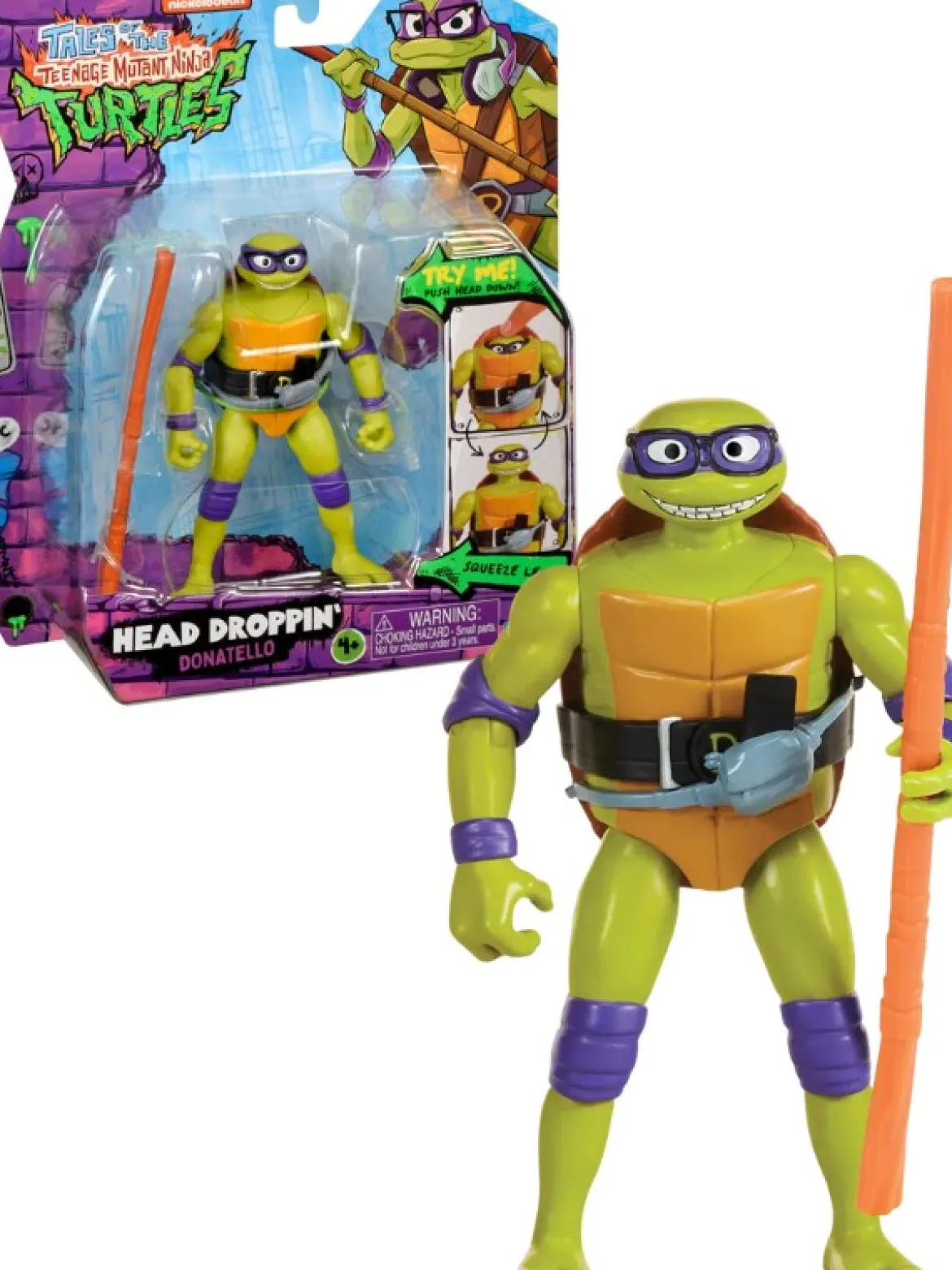 Teini-ikäiset Mutanttininjakilpikonnat Head Droppin' Donatello 11cm Figuuri