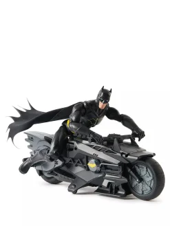The Batman Stealth Batcycle RC Radio-Ohjattava Moottoripyörä ja Hahmo 30 cm