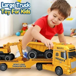 Toystar Työkoneiden Kuljetusauto Valoilla ja Äänillä