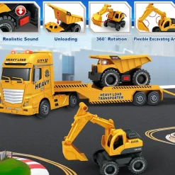 Toystar Työkoneiden Kuljetusauto Valoilla ja Äänillä