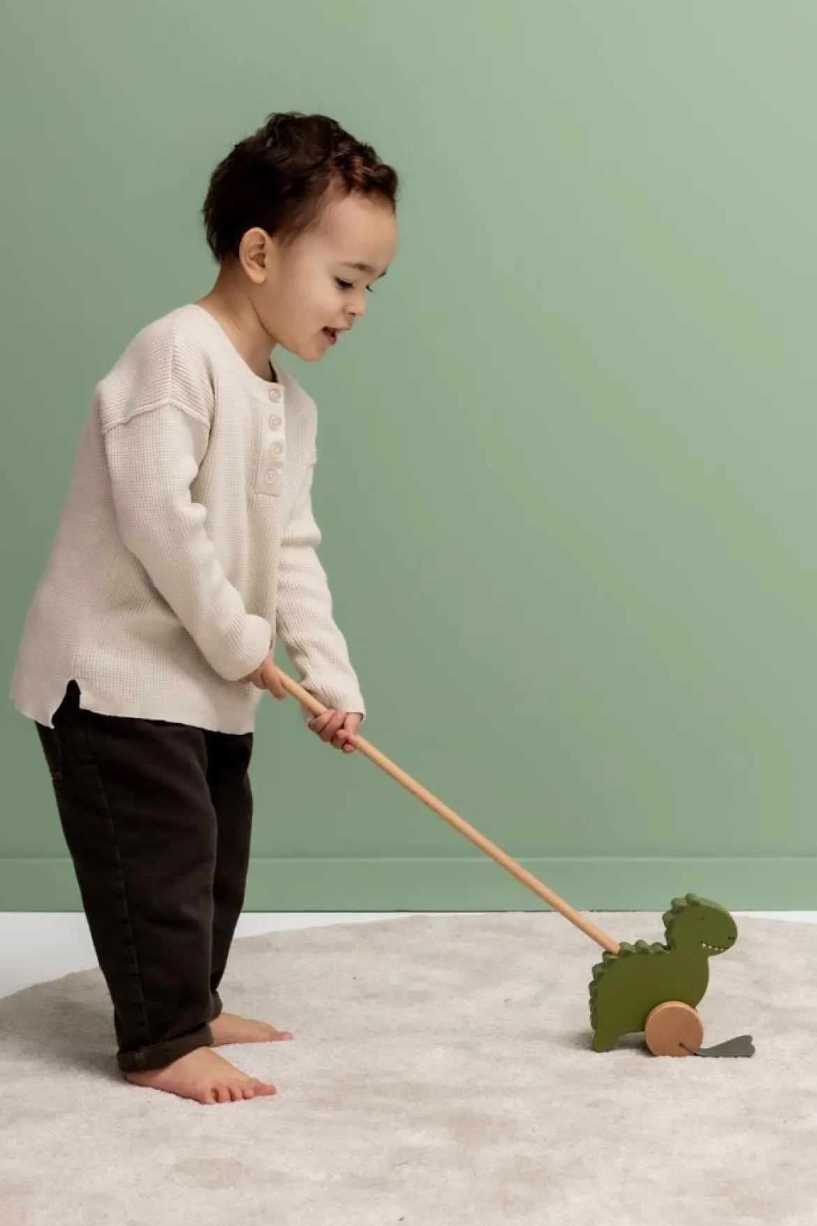 Trixie Puinen Työntölelu Dinosaurus