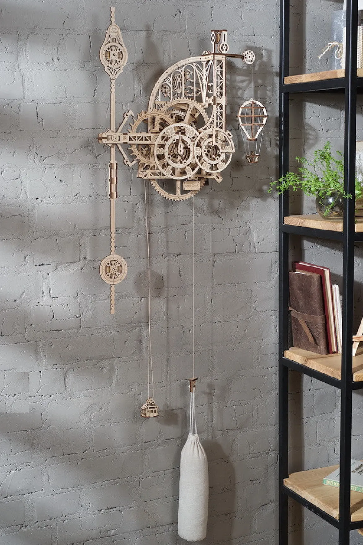 Ugears Model Aero Clock, Wall Clock With Pendulum