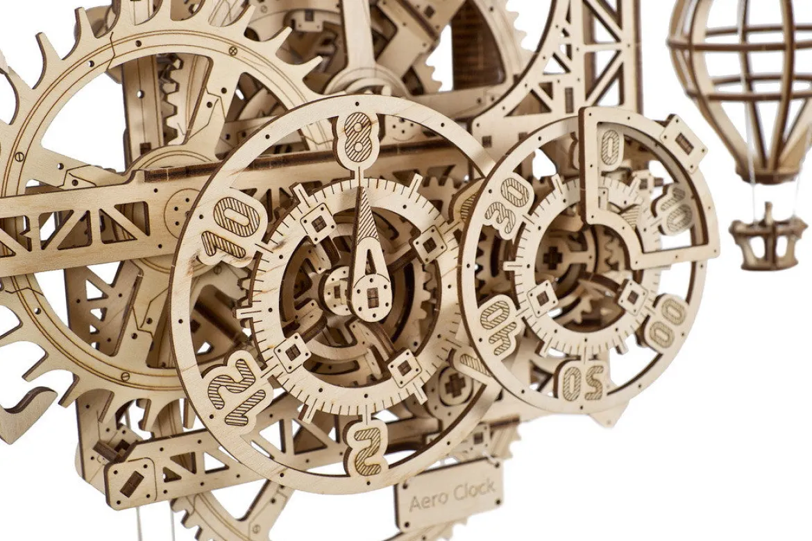 Ugears Model Aero Clock, Wall Clock With Pendulum
