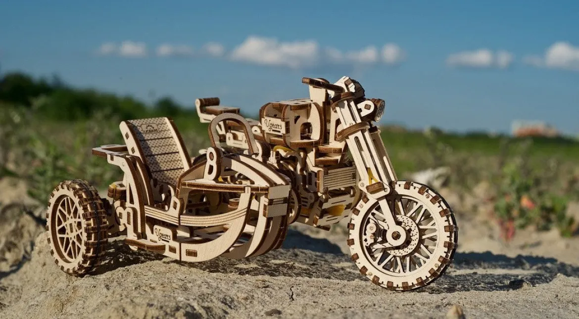 Ugears Scrambler UGR-10 With Sidecar