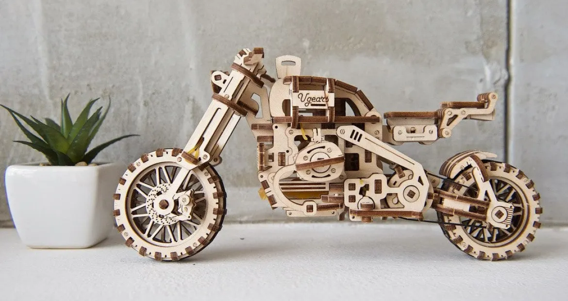 Ugears Scrambler UGR-10 With Sidecar