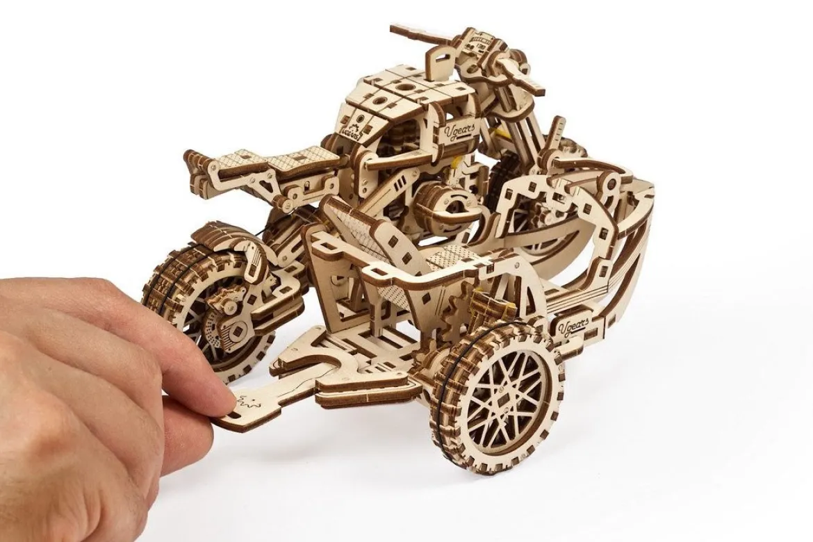 Ugears Scrambler UGR-10 With Sidecar