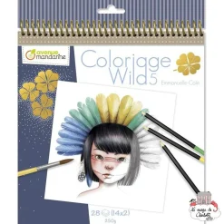 Värityskirja Coloriage Wild 5 Lapset 28 kuvaa