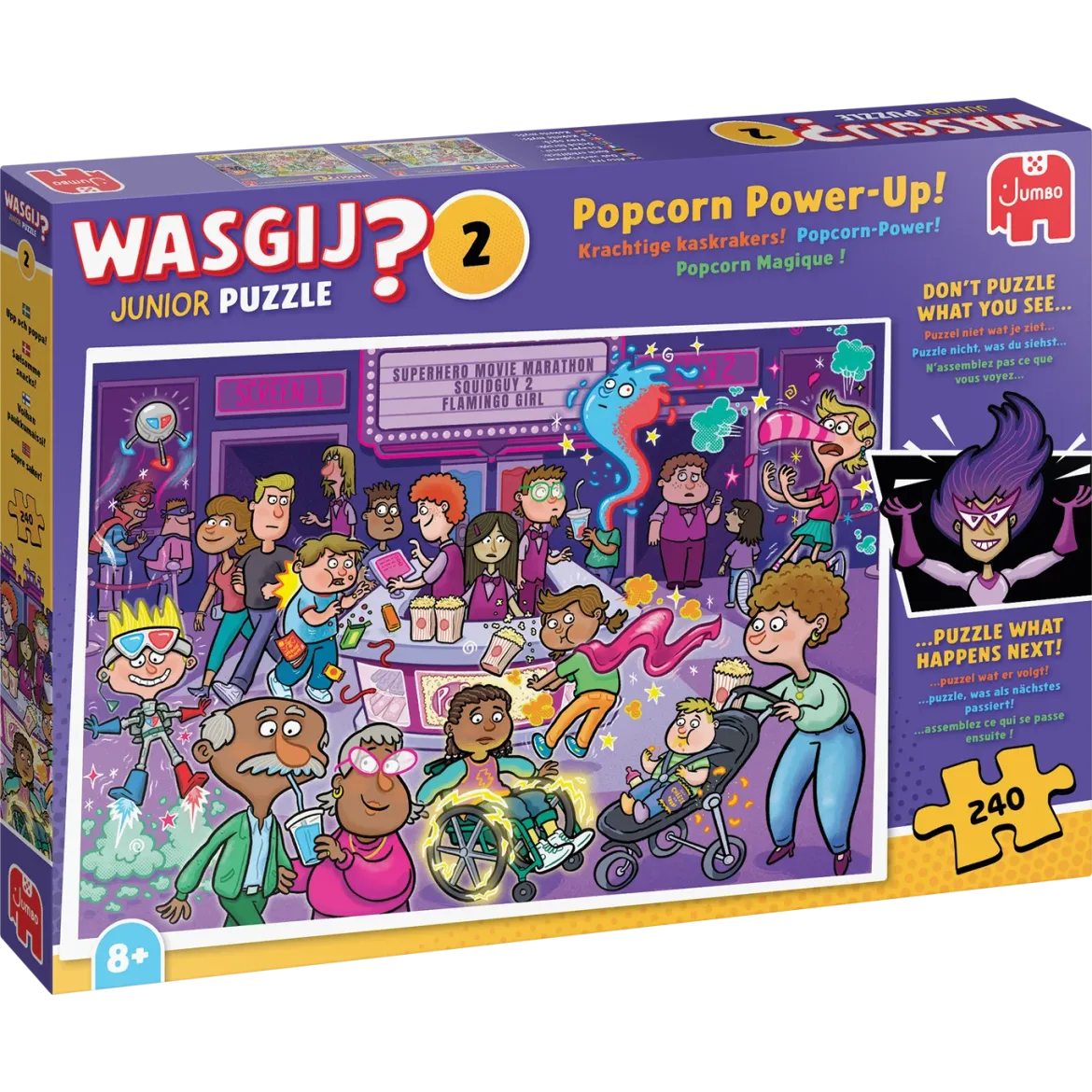 Wasgij Junior 2 Popcorn Power Up Mysteeripalapeli 240 Palaa