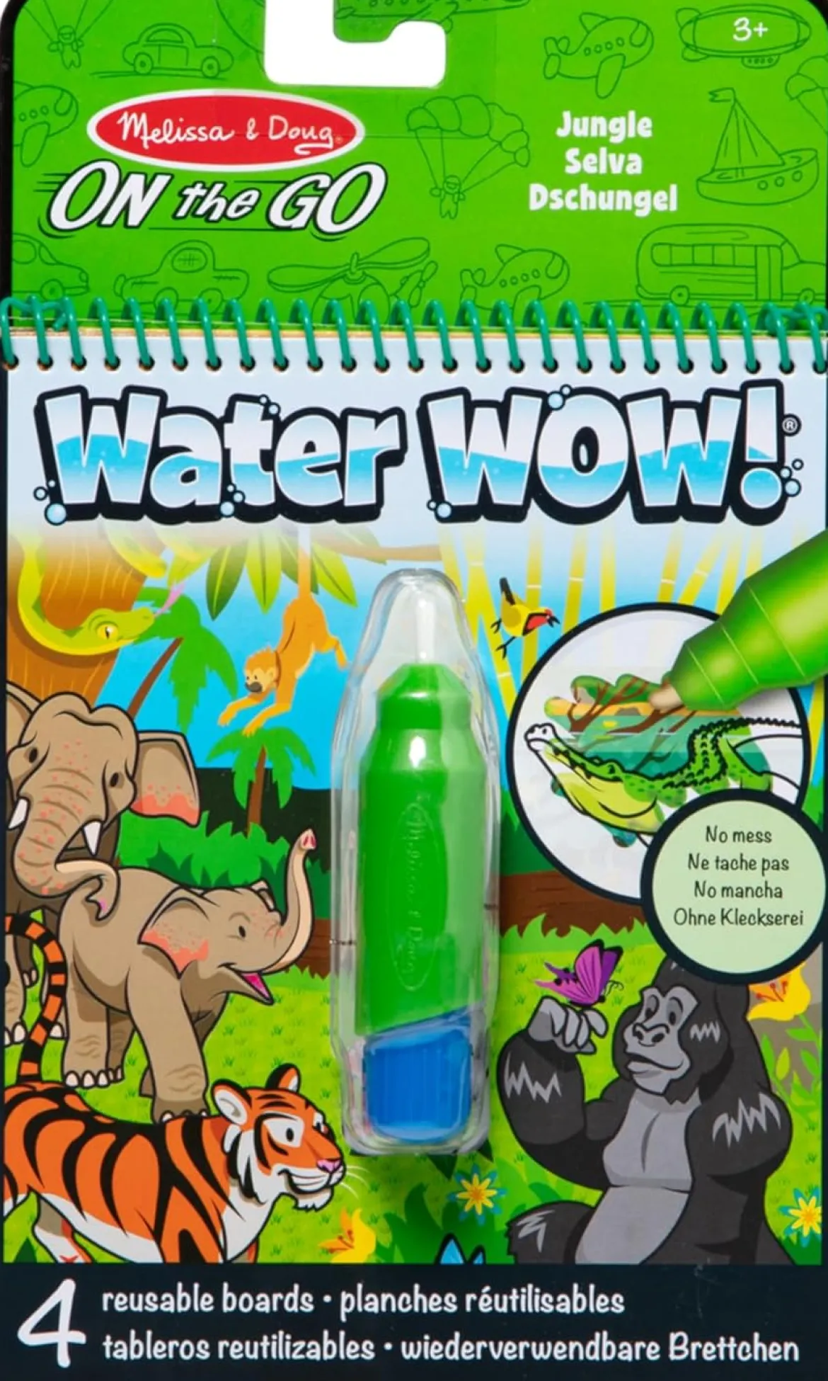 Water Wow! Vedellä Värjättävät Kortit Viidakko