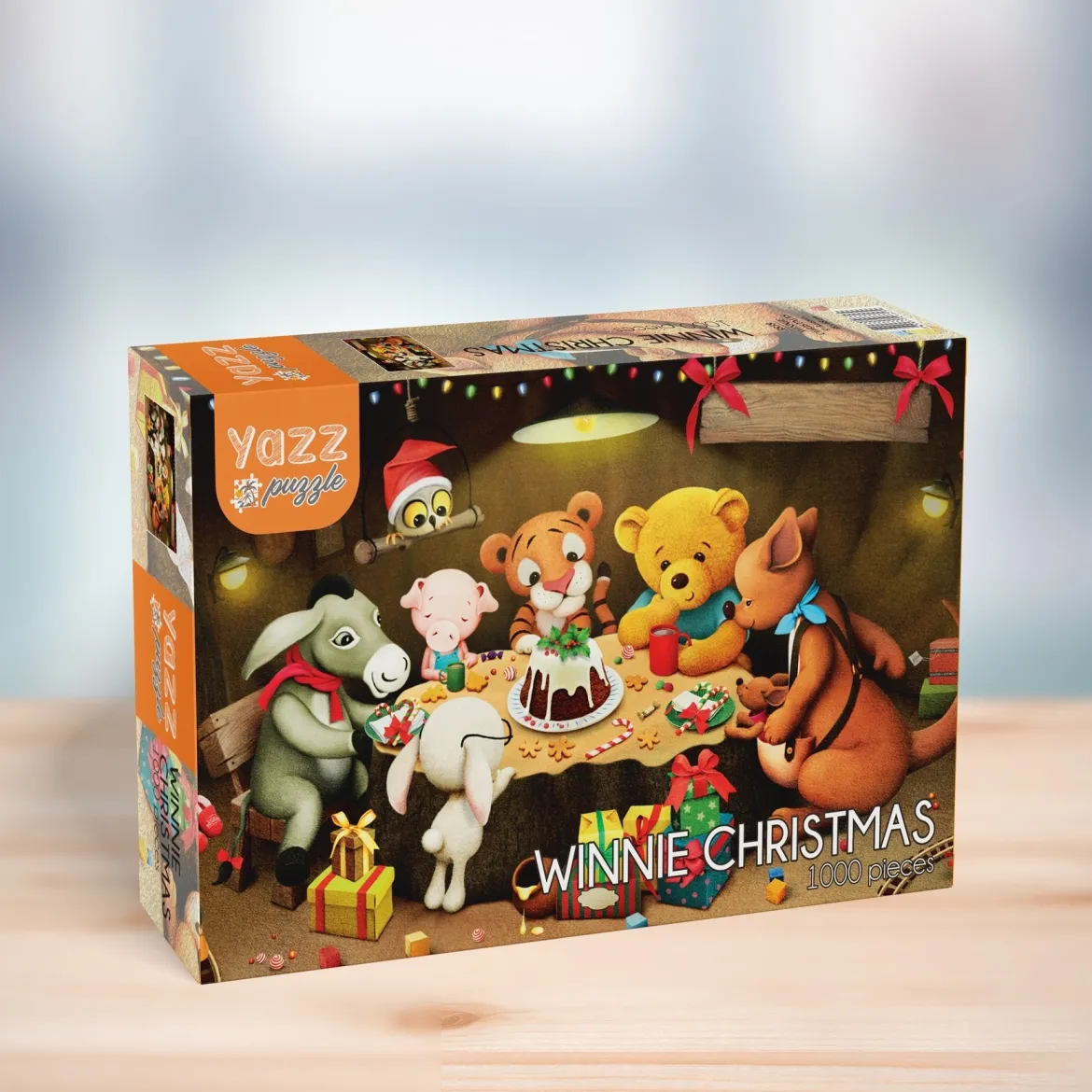 Yazz Puzzle Winnie Christmas 1000 Palan Palapeli Nalle Puhin Joulu